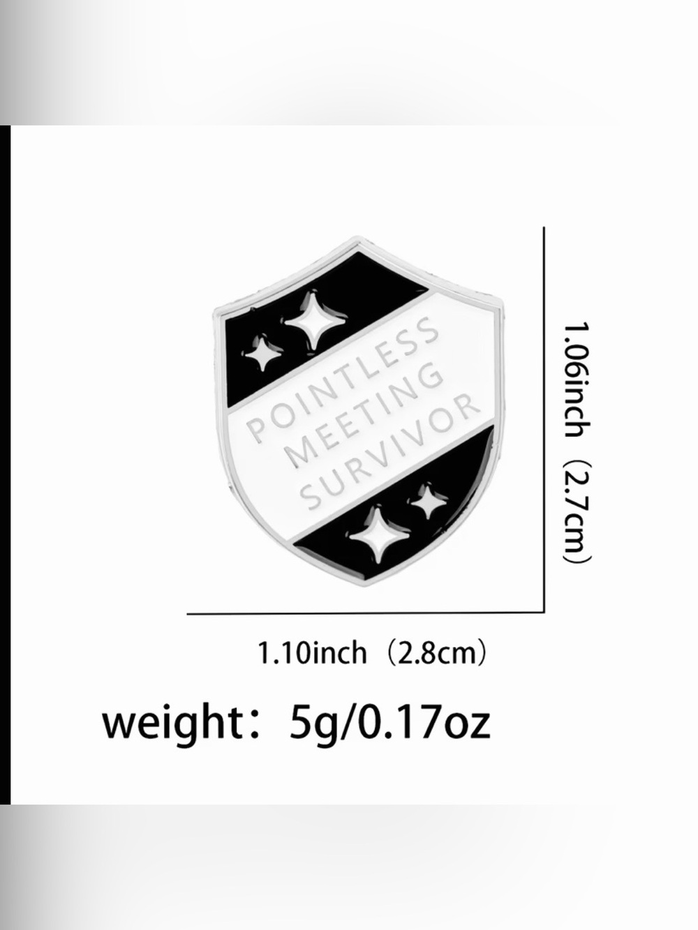 Pointless Meeting Survivor Enamel Pin - Picture 3 of 3